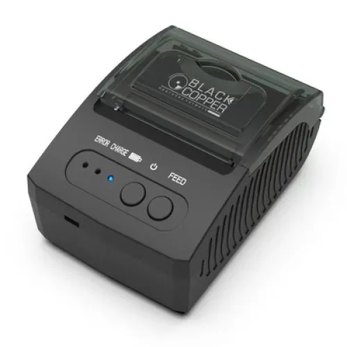 Black Copper BC-P58B2 Portable Bluetooth Thermal Printer – 48mm Mobile Receipt Printer, USB/Bluetooth 4.0, 70–90mm/sec, Compatible with Windows/Android/iOS